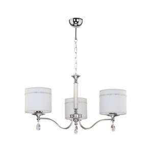 Żyrandol glamour Juli  srebrny z kryształkami  R21526