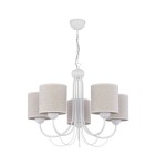 Żyrandol biały Kaskar z  abażurkami  R21480