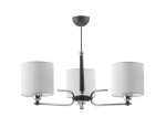Żyrandol z abażurami Twin srebrno grafitowy  R21407