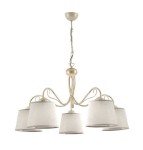 Żyrandol w kolorze antycznym Kamel z abażurami  R21354 