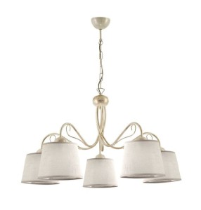 Żyrandol w kolorze antycznym Kamel z abażurami  R21354 