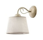 Kinkiet do sypialni Kamel kremowo złoty R21355