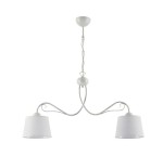 Żyrandol z abażurami Kamel biało - srebrny R21344