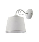 Kinkiet do sypialni Kamel biało srebrny R21347