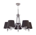 Żyrandol glamour Galaksy z czarnymi abażurami R21255