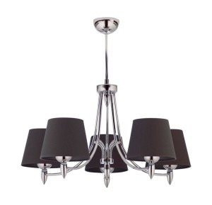Żyrandol glamour Galaksy z czarnymi abażurami R21255