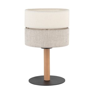 Lampka stołowa beżowo - szara z abażurem  NATURAL 35596