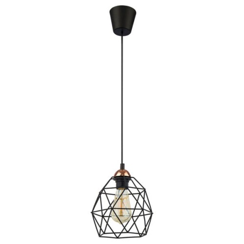 Klosz z drutu lampa w stylu loft.