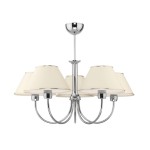 Żyrandol z abażurami klasyka w chromie Bergamo R21580