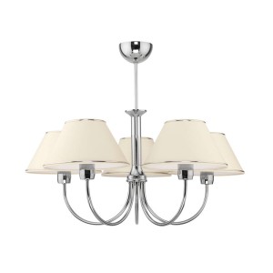 Żyrandol z abażurami klasyka w chromie Bergamo R21580