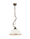 Lampa zwis  patyna z kloszem  Ksara R21174