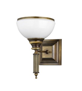 Kinkiet klasyczny patynowany ze szkłem Zeuso R2625