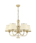 Żyrandol kremowy Lara z abażurami  R2515