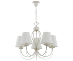 Żyrandol biały w stylu prowansalskim  Rimal 420915