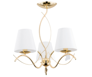 Żyrandol złoty z abażurami  Monia 427613