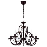 Żyrandol świecznikowy  czarny z kryształkami Niro 412695