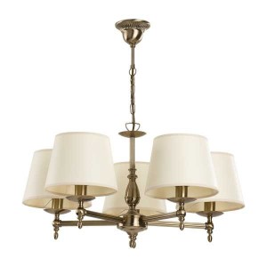 Żyrandol do salonu  złoto - kremowy Roksy Gold 416076