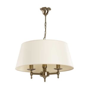 Żyrandol złoty z dużym abażurem Roksy Gold 416073