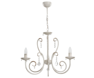 Żyrandol biały świecznikowy trzy ramiona  Waire 418513