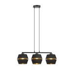 Lampa z abażurami czarno - złotymi Pino 51183/3 