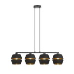 Lampa z abażurami czarno - złotymi Pino 51183/4 