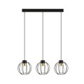 Lampa loftowa z drucianymi kloszami na 3 żarówki ledowe GU 10.