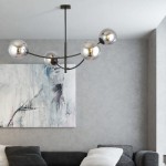 Żyrandol z kulkami grafitowymi Unter 51100/4