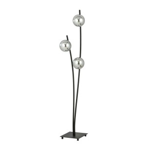 Lampa stojąca czarna z kulami  grafitowymi Unter 51100/LP3