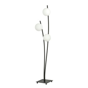 Lampa stojąca czarna z kulami  białymi  Unter 51102/LP3 