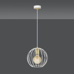 Lampa z kloszem z drutu w kształcie kuli  Albi 5145/1 