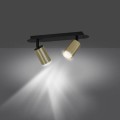 Lampa podwójna złota spot na sufit  i ścianę.