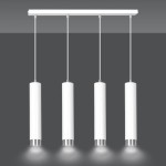 Lampa cztery tuby biało - srebrne Kobo 5641/4 