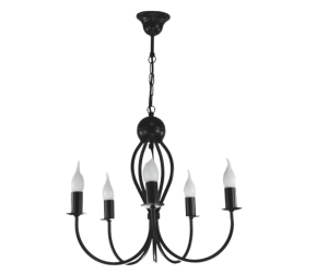 Żyrandol klasyczny świecznikowy czarny  SURMIA  719 D
