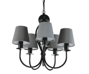 Żyrandol do saloniku czarno - szary SURMIA 719S008