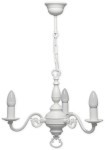 Żyrandol biały  klasyczny świecznikowy ARES  L383B