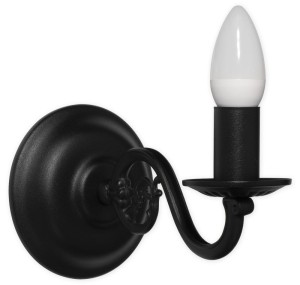 Kinkiet  czarny klasyczny świecznikowy  ARES  L380C