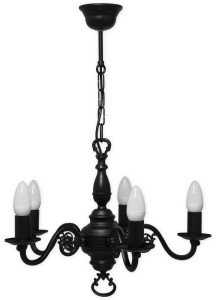 Żyrandol retro czarny klasyczny   ARES  L385C