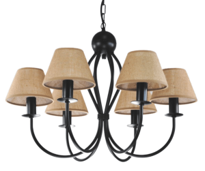 Żyrandol  z naturalnymi  abażurami z juty SURMIA  662S123 