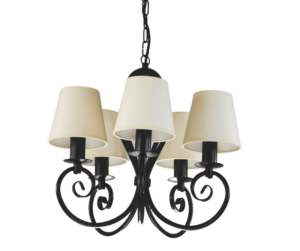 Żyrandol klasyczny nad stół abażury jasnobeżowe KLIWIA 386S002 