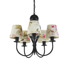 Żyrandol do sypialni  z abażurami SURMIA 719S018