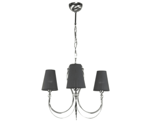 Srebrny żyrandol Malani z abażurami  R21687/S209