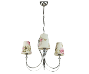 Srebrny żyrandol do sypialni Malani  R21687/S218