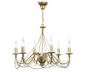 Żyrandol złoty klasyczny do salonu Tora 5170/6