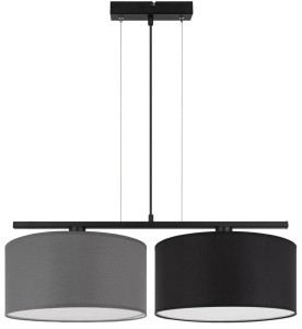 Lampa  z abażurami  czarnym i szarym  URSON  3066