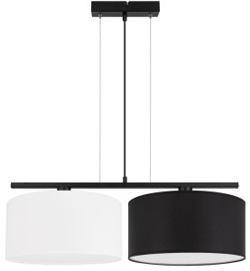 Lampa wisząca nad stół  biało czarna  URSON 3067