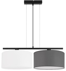 Lampa z abażurami  białym i szarym  URSON  3068