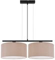 Lampa wisząca w modnym kolorze beżowo-szarym z 2 abażurami.