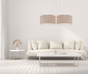 Lampa nowoczesna wisząca beżowo-szara WIWINA 2890