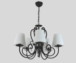 Żyrandol  czarny z kryształkami i abażurami  Niro 412695/AB01