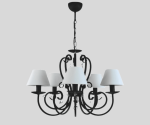 Czarny żyrandol do salonu z abażurami  Niro 412695/S101
